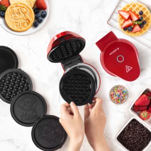 Personal Waffle Maker With 7 Removable Plates