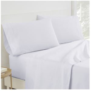 Color Solutions Solid White Sheet Set - (Queen)
