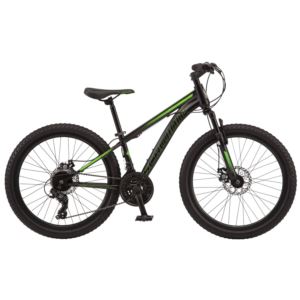 Schwinn Sidewinder Mountain Bike, 24-Inch Wheels, 21 Speeds, Black / Green