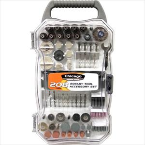Chicago Power Tools 208 pc. Rotary Tool Set