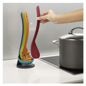 5 - Piece Nest Utensil Set with Magnetic Holder - (MultiColor)