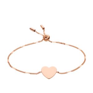 Lane Heart Rose Gold-Tone Steel Bracelet