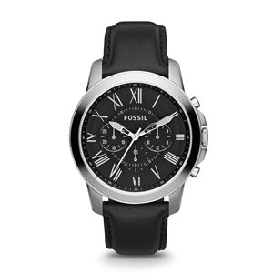 Men's Grant Leather Watch - Black