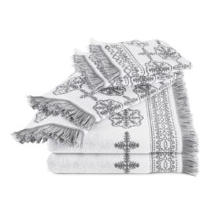 Jacquard 6pc Bath Towel Set Snowflake