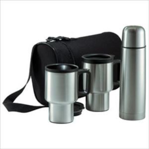 4 pc Stainless Steel Travel Drink Set