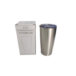 20 oz. Double Wall Stainless Steel Tumbler with Stainless Straws.