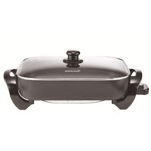 16" Electric Skillet with Glass Lid (Black)