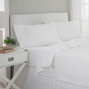 1200 Thread Count Solid Sheet Set - Queen White