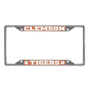 Clemson Tigers License Plate Frame - Chrome