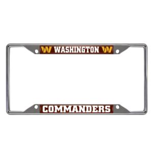Washington Commanders License Plate Frame - Chrome