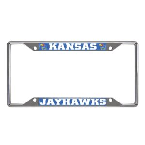 Kansas Jayhawks License Plate Frame - Chrome