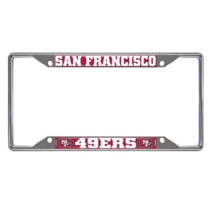 San Francisco 49ers License Plate Frame - Chrome
