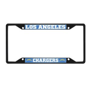 Los Angeles Chargers License Plate Frame - Black