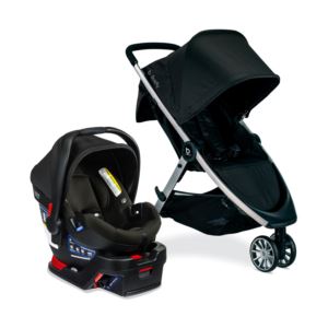 B-Lively 3-Wheel Stroller/B-Safe 35 Infant Car Seat Gen 2 Travel System - Eclipse Black