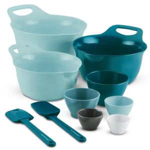 10pc Melamine Mix Measure & Utensil Set Red