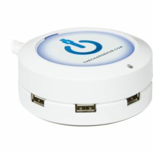 ChargeHub  5-Port Round USB Charging Station White