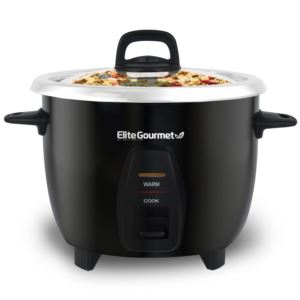10 Cup Rice Cooker w/ Stainless Steel Cooking Pot Black