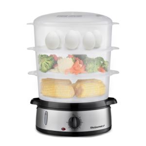 Gourmet 9qt Stainless Steel 3-Tier Food Steamer