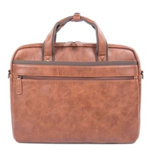 Valentino Briefcase - Vegan Leather Cognac
