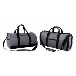 Heather Grey 2 Pc Set - Roll Bag & Convertible Duffel /Garment Bag