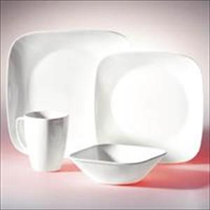 Square 16-Pc Set, Service for 4 (Pure White)