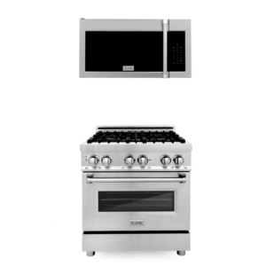 30'' Kitchen Package w/ SS Duel Range & Microwave