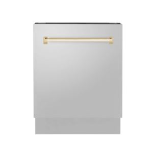 24'' Auto. Ed. Dishwasher - SS/Gold Handle