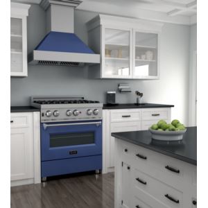 Pro 30'' Snow SS Dual Fuel Range - Blue Matte