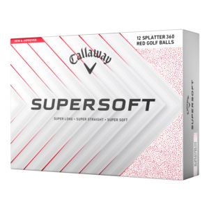 Supersoft Splatter 360 Golf Balls - Red Splatter