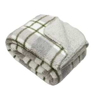 Mantolok Printed Sherpa to Solid Sherpa Size 50x60