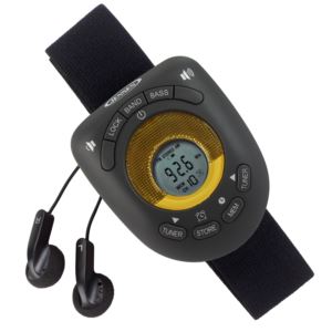 Digital AM/FM Stereo Armband Radio with Clock