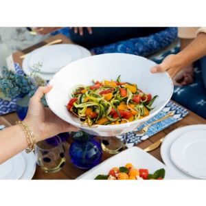 Melamine Lastra Stacking Serving Bowl - White/Large
