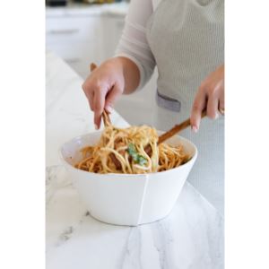 Lastra Stacking Serving Bowl - White/Medium