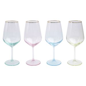Rainbow 4-Piece Wine Glasses