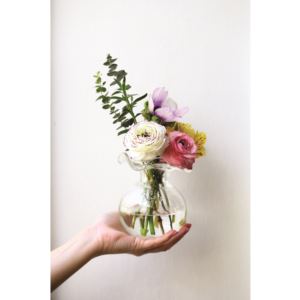 Hibiscus Glass Bud Vase