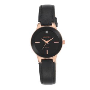 Women's Diamond Accent Leather Strap Watch