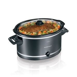 8 Quart Slow Cooker Black/Silver