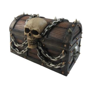 6" Treasure of Terror Skull Trinket Box