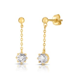 White Topaz Earrings