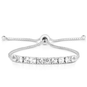 White Topaz Bolo Bracelet