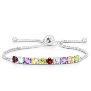 Multi Gemstone Bolo Bracelet