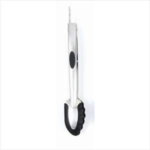 Stainless/Silicone Locking Tongs (Black)