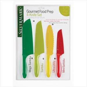 Gourmet Food Prep 4-Knife & Sheath Set