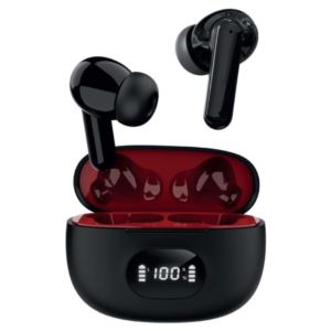 TWS Earbuds with Charging Case with LED Display - (Black)