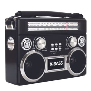 Three Band Radio with Bluetooth and Flashlight - (Black)