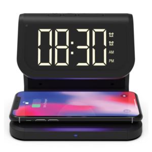 UV Sterlizer QI Wireless Charger Alarm Clock