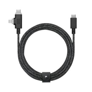 8ft Belt Cable Duo Pro USB-C to Lightning & USB-C Cosmos