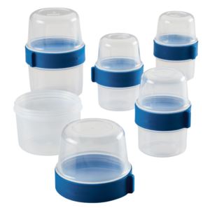 LocknLock Easy Essentials Twist Two Way Food Storage Container Set, 10-Piece, Clear