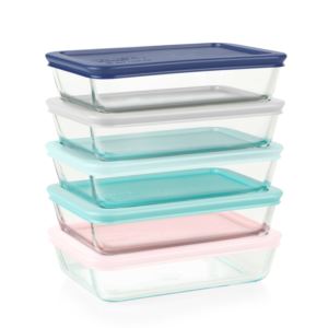 10pc Simply Store Rectangular Glass Storage Set