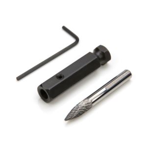 Steelman 1/4" Carbide Double Cut Burr for Tire Repair Dressing w/Adapter